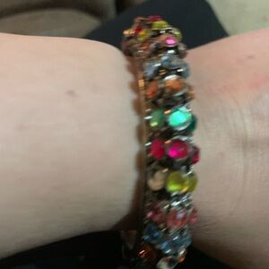 Colorful Rhinestone Bangle Bracelet